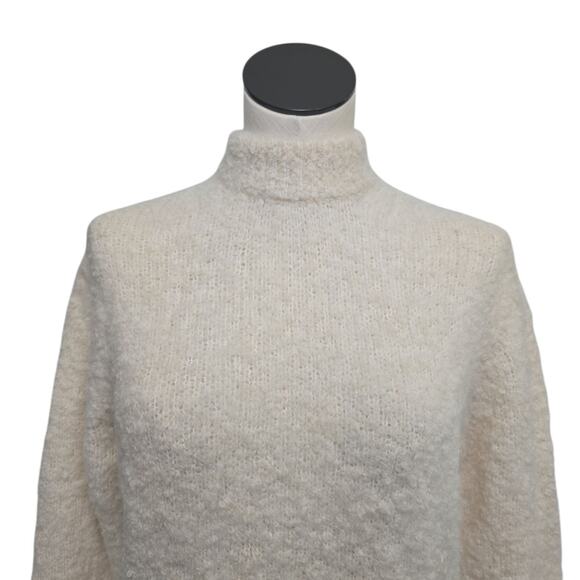 NWT Madewell Size XXS Wool-Alpaca Bouclé-Knit Sweater Cream Oversized NS679 - Picture 8 of 8